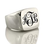 Carry Your Legacy – Sterling Silver Signet Ring with Custom Monogram – A Timeless Treasure for Loved Ones - Image 2