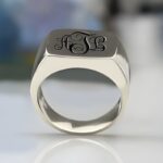 Carry Your Legacy – Sterling Silver Signet Ring with Custom Monogram – A Timeless Treasure for Loved Ones - Image 3