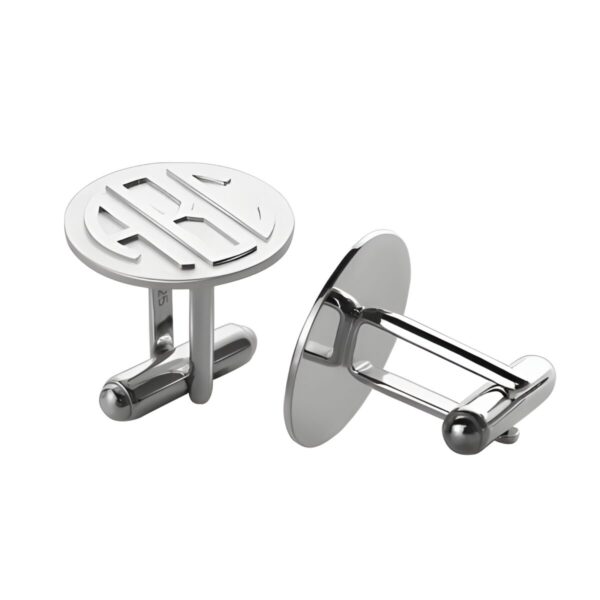 Monogram sterling silver cufflinks for meaningful moments