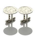 Carry His Legacy – Sterling Silver Monogram Cufflinks – For the Man Who Values Timeless Elegance - Image 2