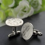 Carry His Legacy – Sterling Silver Monogram Cufflinks – For the Man Who Values Timeless Elegance - Image 3