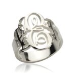 Embrace Your Story – Elegant Sterling Silver Monogram Ring – A Timeless Treasure for Her - Image 3