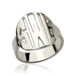 Embrace Your Identity – Elegant Sterling Silver Monogram Ring – A Timeless Treasure for You or a Loved One - Image 2