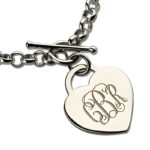 Carry Her Initials Close – Monogram Sterling Silver Toggle Bracelet – For the Woman Who Holds Your Heart - Image 2