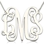 XXL Sterling Silver Monogram Necklace for bold identity