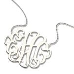 Embrace Your Identity – Bold XXL Monogram Necklace in Sterling Silver – A Statement for Her - Image 2