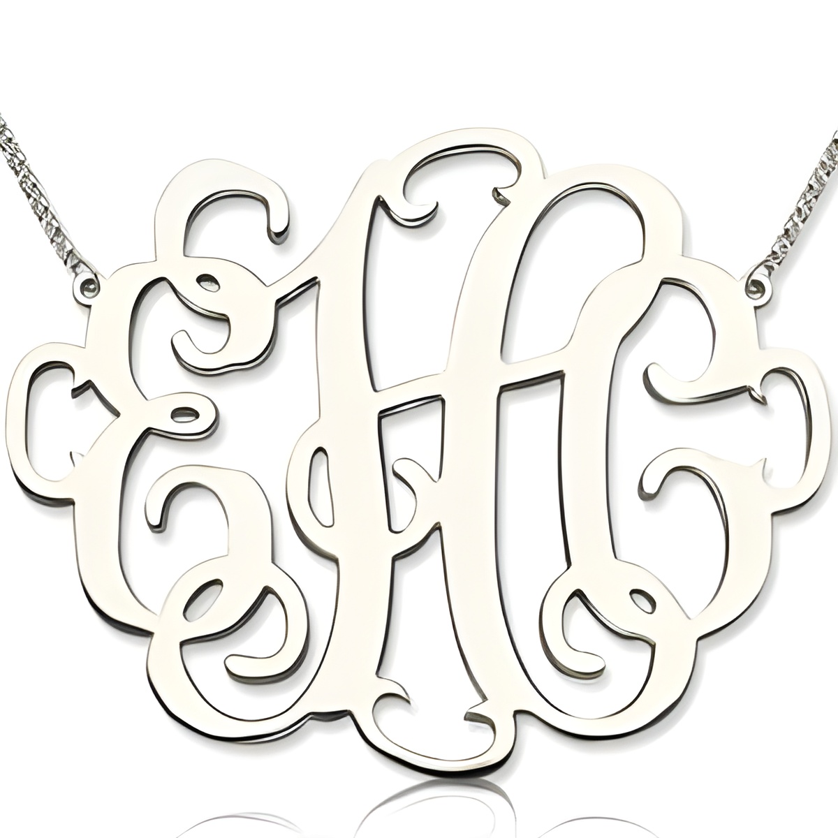 MO87_featured Bold monogram necklace for her in sterling silver