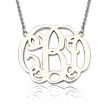 Sterling silver monogram necklace showcasing personalized style