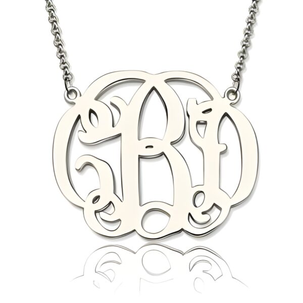 Sterling silver monogram necklace showcasing personalized style