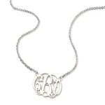 Embrace Your Initials – Delicate Sterling Silver Monogram Necklace – A Timeless Treasure for Everyday Elegance - Image 2