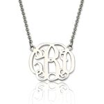 Personalized monogram necklace in sterling silver