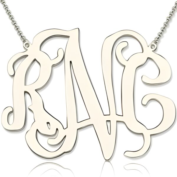 Bold monogram necklace for her, a timeless treasure
