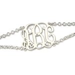 Embrace Your Unique Story – Double Chain Monogram Bracelet in Sterling Silver – A Timeless Treasure for Her - Image 2
