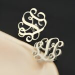 Wear Your Story Close – Sterling Silver Monogram Stud Earrings – A Timeless Treasure for Her - Image 4