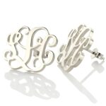Personalized monogram stud earrings for meaningful connections