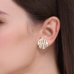 Embrace Your Identity – Sterling Silver Block Monogram Stud Earrings – A Timeless Treasure for Loved Ones - Image 2