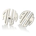Personalized monogram stud earrings for unique identity