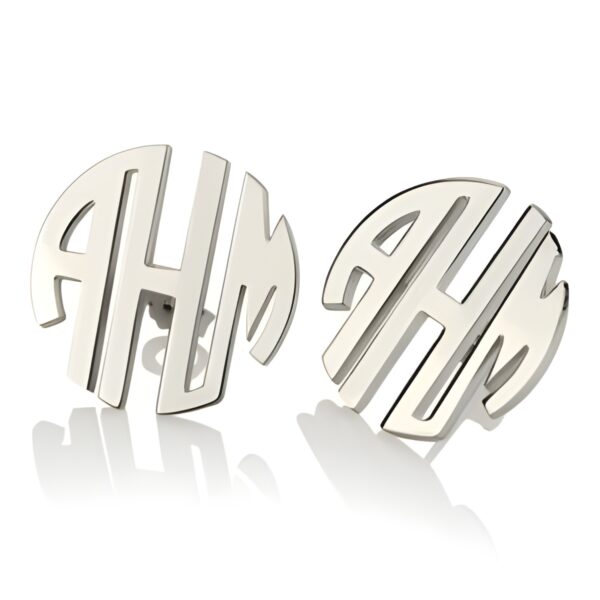 Personalized monogram stud earrings for unique identity