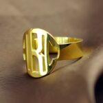 Carry Your Story – Block Initial Monogram Ring in 18K Gold Plating – A Timeless Treasure for Loved Ones - Image 3