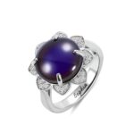 Sterling silver mood ring reflecting emotions