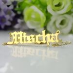 Embrace Timeless Elegance – Old English Name Necklace in 18k Gold Plating – A Cherished Keepsake for Every Story - Image 2