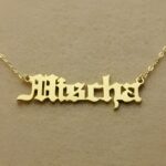 Embrace Timeless Elegance – Old English Name Necklace in 18k Gold Plating – A Cherished Keepsake for Every Story - Image 3