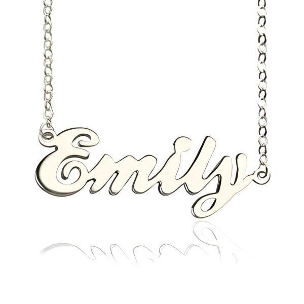Custom cursive name necklace in sterling silver