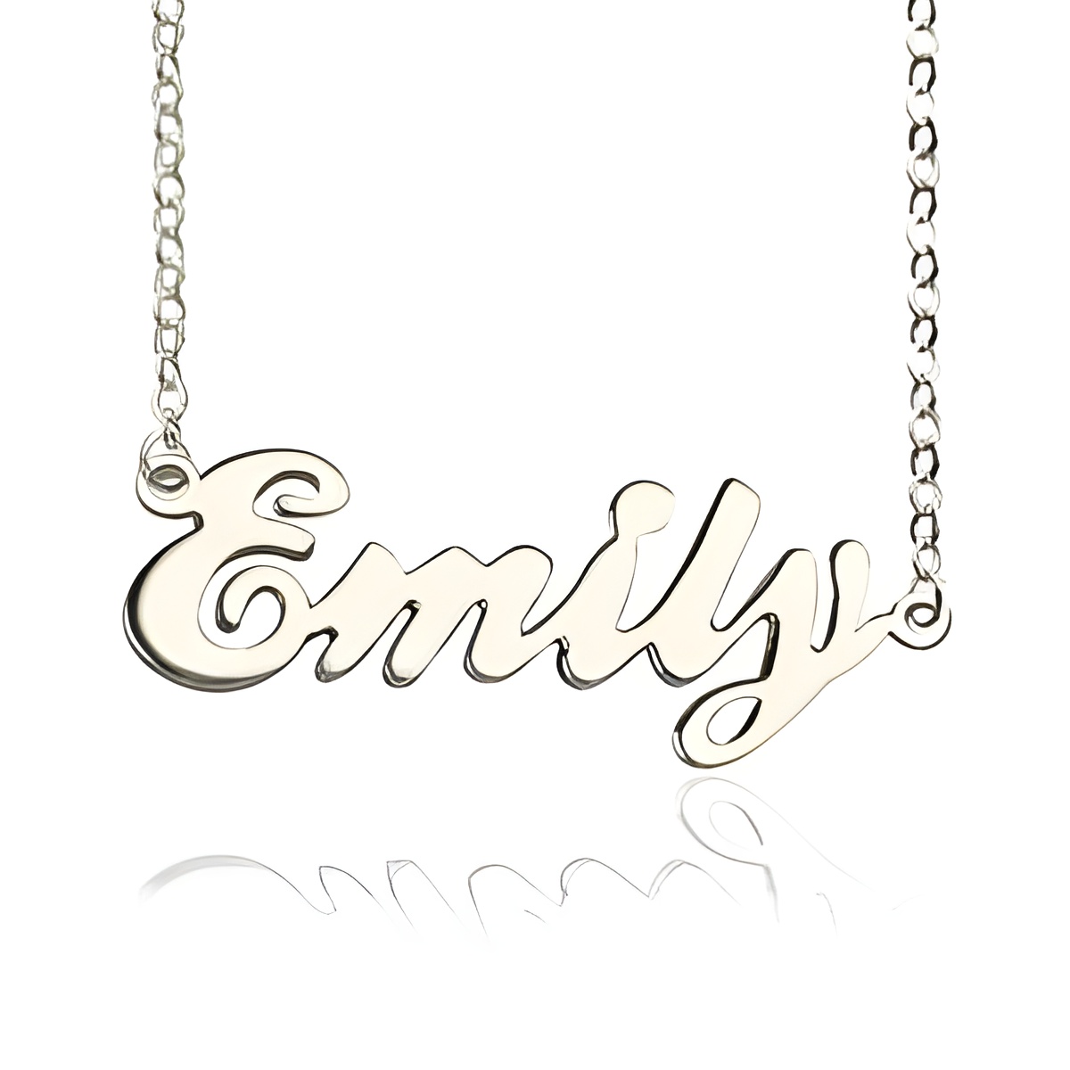 Custom cursive name necklace in sterling silver
