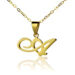Elegant personalized initial necklace in 18K gold plating