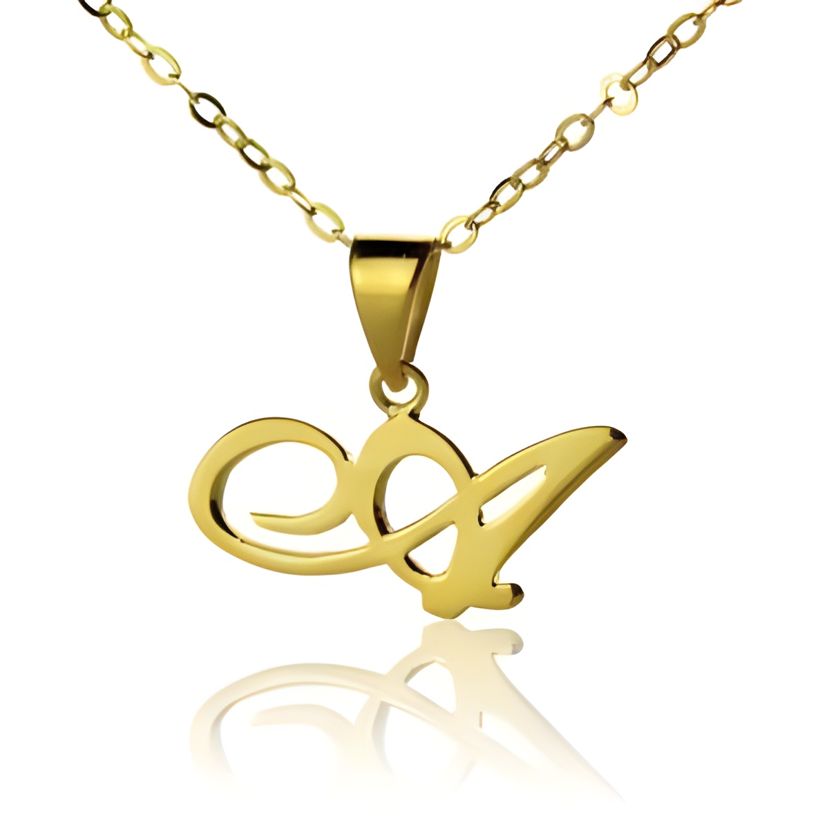 Elegant personalized initial necklace in 18K gold plating