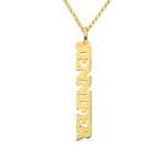Embrace Your Story – Vertical Name Necklace in Sterling Silver – A Subtle Treasure for Her - Image 2