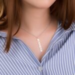 Embrace Your Story – Vertical Name Necklace in Sterling Silver – A Subtle Treasure for Her - Image 9