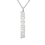 Vertical name necklace for her, embracing personal stories