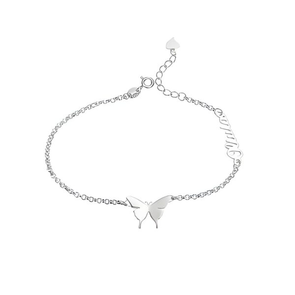 Personalized butterfly anklet for her gift