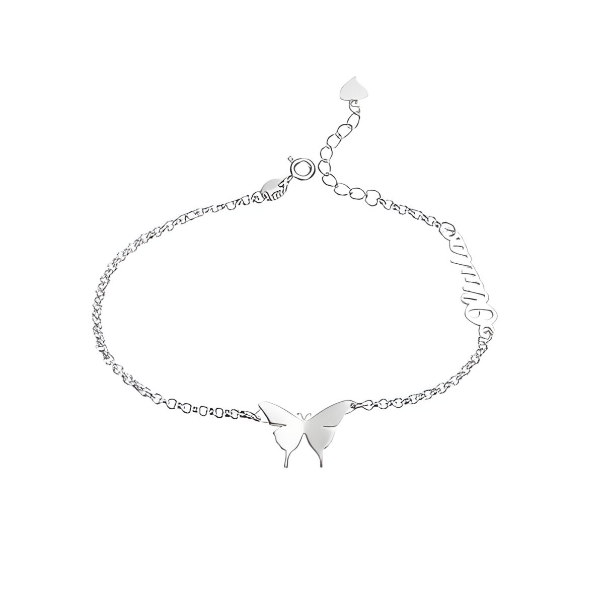 NA104_featured Personalized butterfly anklet for her gift