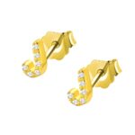 Carry Your Story Close – Initial Stud Earrings with Birthstone Sparkle – A Thoughtful Keepsake for Every Day - Image 3