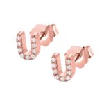 Carry Your Story Close – Initial Stud Earrings with Birthstone Sparkle – A Thoughtful Keepsake for Every Day - Image 4