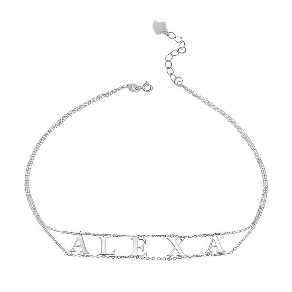 Personalized initial choker necklace for unique stories