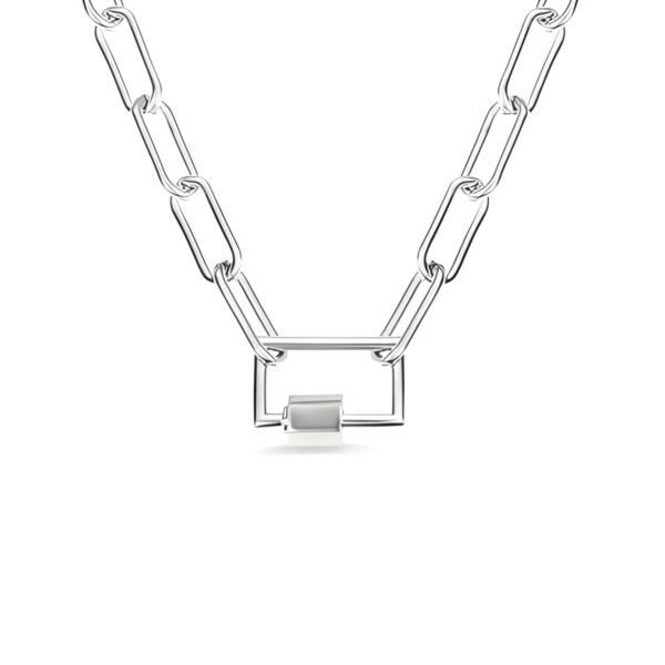 Chunky paperclip chain necklace for bold elegance