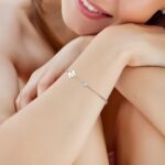 Carry Your Story Close – Sideways Initial & Birthstone Bracelet – A Cherished Keepsake for Loved Ones - Image 4