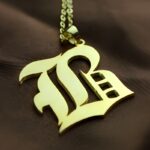 Embrace Timeless Elegance – Custom Old English Initial Charm Necklace – A Bold Statement for Him - Image 3