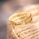 Embrace Your Story – Twisted Rope Name Ring in Rose Gold – For Cherished Connections - Image 2