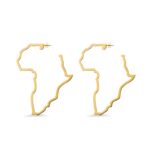 Embrace Heritage and Style – Custom African Map Hoop Earrings – Celebrate Identity with Every Wear - Image 3