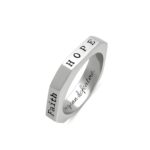 Custom octagon name ring celebrating your story