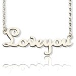 Personalized sterling silver name necklace for loved ones