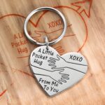Carry My Heart Close – Engraved Pocket Hug Keychain – For Cherished Long Distance Connections - Image 2