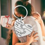Carry My Heart Close – Engraved Pocket Hug Keychain – For Cherished Long Distance Connections - Image 3