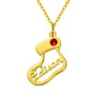 Celebrate Holiday Magic – Name & Birthstone Necklace – A Cherished Christmas Keepsake for Loved Ones - Image 2