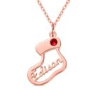 Celebrate Holiday Magic – Name & Birthstone Necklace – A Cherished Christmas Keepsake for Loved Ones - Image 3