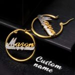 Embrace Your Identity – Custom Name Hoop Earrings – A Timeless Treasure for Her - Image 4